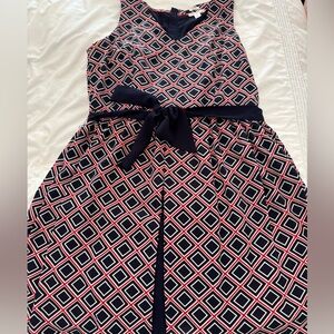 2014 Zooey Deschanel for Tommy Hilfiger diamond pleat belted dress